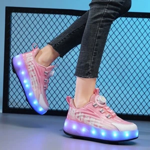 Roller skates kid sport sneaker boy boots girl 4 wheels light skating shoes - Picture 1 of 20