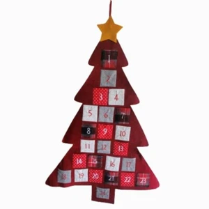 Füllen Sie Ihren eigenen LUXUS STOFF ADVENTSKALENDER 110cm Neu mit Etikett rot oder grau WIEDERVERWENDBAR NEU MIT ETIKETT - Bild 1 von 9