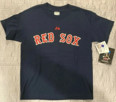 Camiseta de beisebol da liga principal de beisebol Boston Red Sox Ellsbury não usada com etiquetas Majestic Youth tamanho P 8 - Imagem 1 de 4