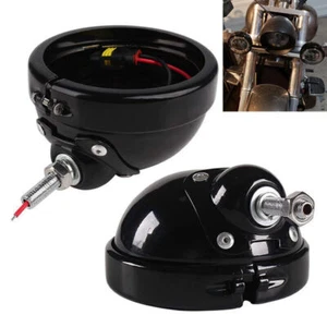2 x 4.5" Spot Fog Passing Lights/Auxiliary Lights Housing For Harley Assembly - Picture 1 of 10
