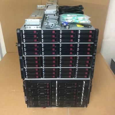 HP C3000 P2000 G3 8x BL460c Gen8 55TB 10Gbit iSCSI 128-Core 1TB RAM SAN Solution - Image 1 of 4
