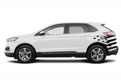 Calcomanía adhesiva bandera de Estados Unidos diseños gráficos andrajosos para Ford Edge Kuga 2015 - presente Foto 1 de 4