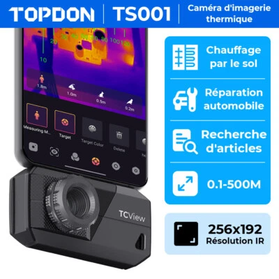 TOPDON TS001 256x192 Caméra d'imagerie Thermique Infrarouge 40mk pour Android - Photo 1/4