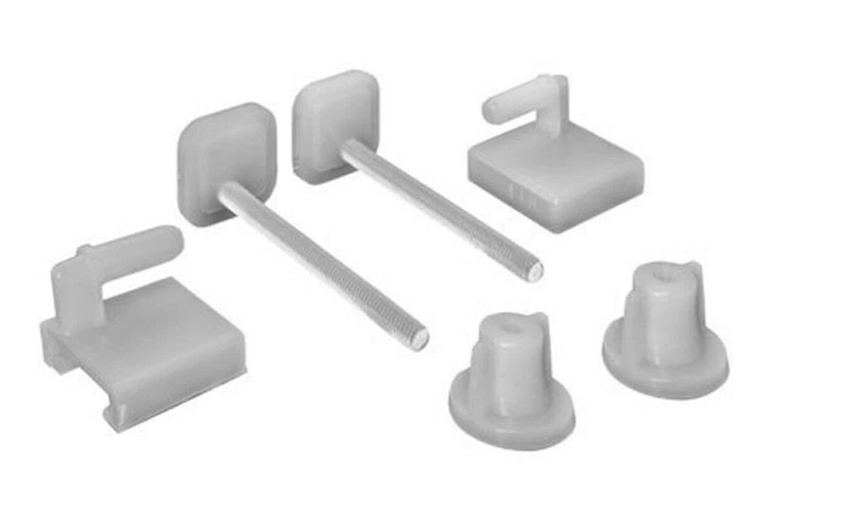 COPPIA SUPPORTI FISSAGGIO x SEDILE COPRIWATER WC IN PLASTICA UNIVERSALE - Immagine 1 di 1