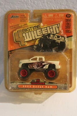 Jada 2010 WAVE 1 #005 Bigtime 4 Wheelin' 2003 DODGE RAM WHITE NEW IN PACKAGE - Image 1 of 4