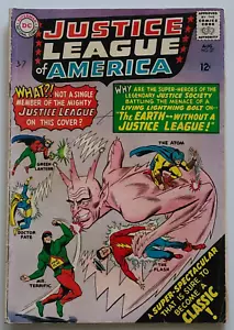JUSTICE LEAGUE OF AMERICA #37 (DC 1965) SILVER AGE!~G+(2.5) 1ST SA MR. TERRIFIC! - Picture 1 of 17