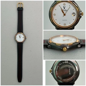 Reloj Valentino Vintage Tono Dorado Caja Acero Esfera Temática Fútbol Hecho en Suiza - Imagen 1 de 13