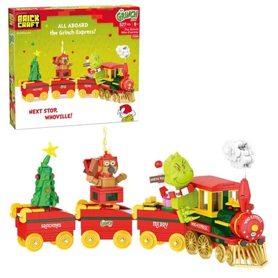 Dr. Seuss The Grinch Who-Express Train Building Bricks Set, 527 Pieces, Holid... - Image 1 of 4