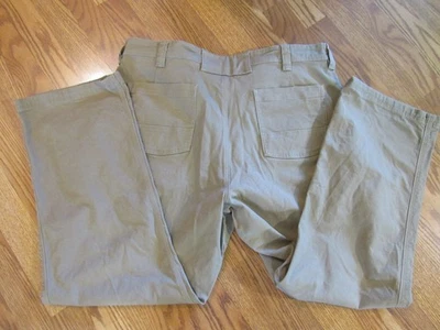 Duluth Trading Caqui Flexible Manguera contra Incendios Lona Ropa de Trabajo Pantalones 40x30 Foto 1 de 4