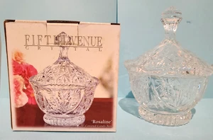 Fifth Avenue Kristall Rosaline 5" bedeckt Süßigkeiten Box Schale - Bild 1 von 20