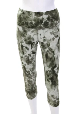 Lululemon 女式领带染料印花高腰紧身裤绿色 8 码 — 第 1/4 张图片