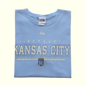 MLB VTG Y2K RETRO KANSAS CITY ROYALS LEGACY MAJESTIC GRAPHIC T-SHIRT 2006 GR. XL - Bild 1 von 7