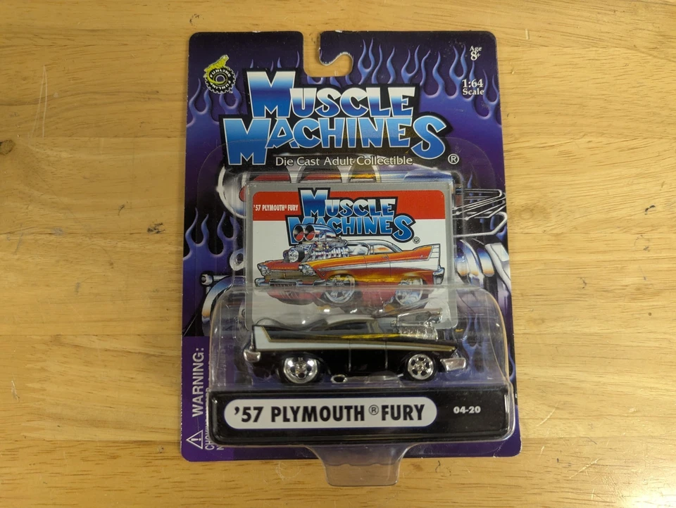 Muscle Machines 4-20 1957 Plymouth Fury Black 1/64 Scale - Image 1 of 1
