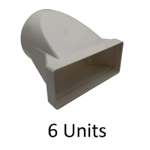 Polypipe Megaduct 220 Straight Round to Rectangular Adapter DOM970 Box of 6 - Picture 1 of 24