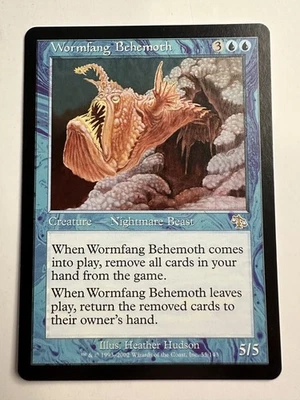 MTG Magic The Gathering Judgment Worming Behemoth Rare NM - Image 1 of 2