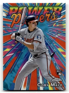 2025 Topps Chrome Coby Mayo #PP-21 Power Players RC Baltimore Orioles - Picture 1 of 2
