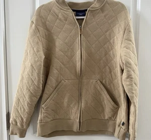 Crown & Ivy men's Quilted Full Zip Jacket size Medium Cozy Business Casual - Picture 1 of 4