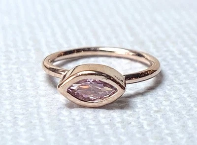 1pc Bendable Nose Hoop / Cartilage Ring Bezel Set Marquise Gem for Rook, Daith - Image 1 of 4
