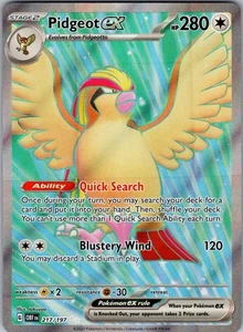Pidgeot ex Ultra Rare SV03: Obsidian Flames 217/197 NM - Picture 1 of 2