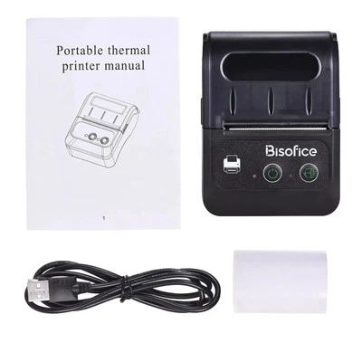 Bisofice Mini BT Wireless 58mm Thermal Receipt Printer, USB, ESC/POS Support - Image 1 of 4