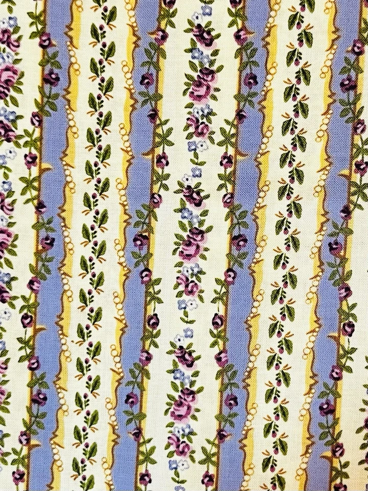 Marcus Brothers FABRIC Floral Stripe Fat Eighth 9x21 - Image 1 of 1