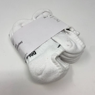 Paquete de 6 calcetines acolchados Nike Everyday Plus Dri-FIT No-Show blancos 3Y-5Y / W 4-6 Foto 1 de 4