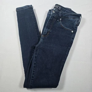 Abercrombie Fitch Simone High Rise Super Skinny Jeans Womens 25 0 Reg Dark Blue - Picture 1 of 11