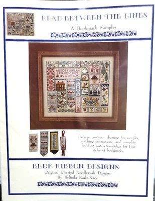Blue Ribbon Designs READ BETWEEN THE LINES Sampler & 4 Bookmarks - Image 1 of 4
