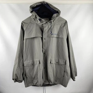 Columbia Jacket Mens XL Gray Full Zip Sportswear Rain Coat S8 RM0120 - Picture 1 of 10