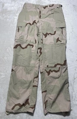 Calça cargo masculina TRU-SPEC bege regular média uniforme militar camuflagem deserto  - Imagem 1 de 4