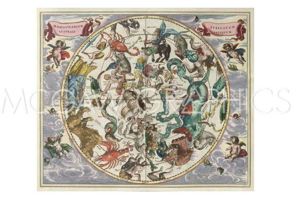 Celestial Harmonia, Vintage Reproduction, Wall Decor Art Print Poster 13" x 19" - Image 1 of 1