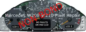 Mercedes CLK E class Speedo Instrument Cluster Non Bonding Pixel Repair Ribbons - Picture 1 of 1