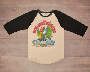 Men's VTG 80s Rolling Stones '81 Tour TShirt Sz M 1980s Band Dragon T-shirt - Picture 1 of 12