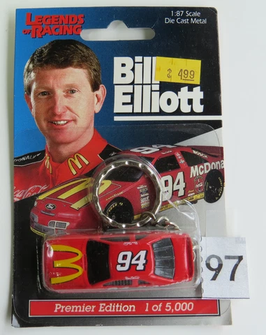 MOC 1995 Legends Racing McDONALD's BILL ELLIOTT Diecast Car 1:87 Keychain 1/5000 Cover