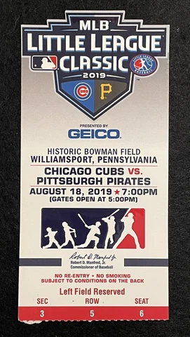 Little League MLB Classic LLWS Baseball World Series 2019 Ticket Cubs Pirates Cover