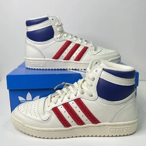 Women's Adidas Originals Top Ten RB Cream White/Vivid Red Athletic Shoes HQ1480 - Picture 1 of 11