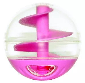 Hagen Catit Kitty Cat Treat Ball Trattamento Palla Dispensazione ROSA - Foto 1 di 1