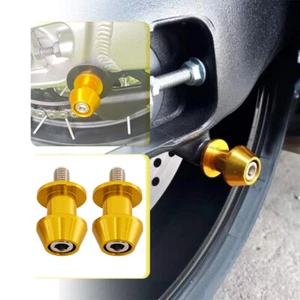 Gold Fits Kawasaki Ninja 250 300 400 650 M8 Swingarm Spools Slider Stand Screws - Picture 1 of 8