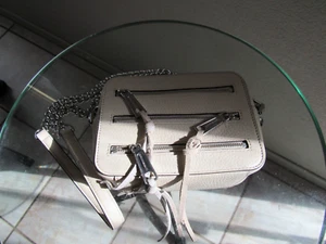 Rebecca Minkoff 4 Zip Moto Camera Bag Leather Crossbody Putty color - Picture 1 of 7