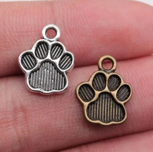 30pcs 15x12mm Alloy Charm Dog Paw Footprint Pendant Crafts EF3918 - Picture 1 of 5