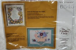 ♡• New Vintage 80's Creative Circle All Through The Night Embroidery Kit 0545  - Picture 1 of 6