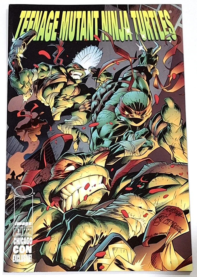 Imagen Vol 3 Teenage Mutant Ninja Turtles 1996 1 variante de cómic Chicagocon en muy buen estado Foto 1 de 1