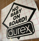 No Baby On Board Car/ Window Sticker BLACK 5.5 X 5.5 Inch External Sticker