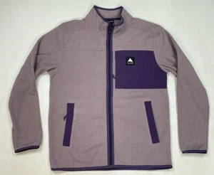 Burton Hearth Fleece Full Zip Jacket Men Medium Purple - Picture 1 of 9