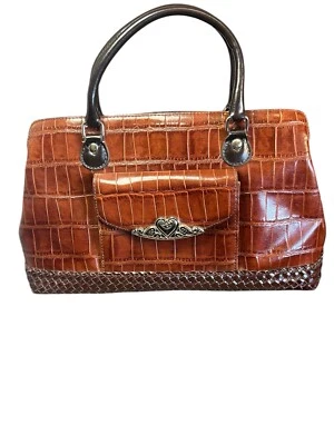 Bolso de mano M C Marc Chantel Gator CUERO corazón en relieve tejido cesta Foto 1 de 4