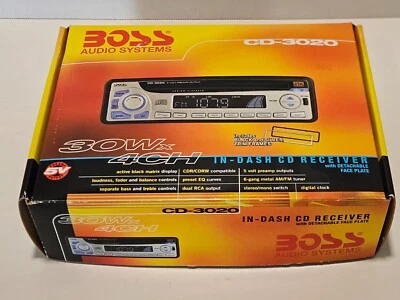 Boss Audio Systems In-Dash CD Receiver CD-3020 Detatchable Face Plate NIB - Image 1 of 4