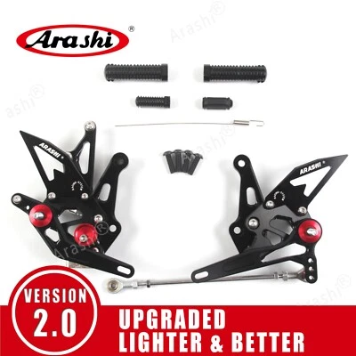 Rearsets CNC apoio para os pés pinos para Kawasaki Ninja 1000 Z1000 Z1000SX 2014-2017 - Imagem 1 de 4