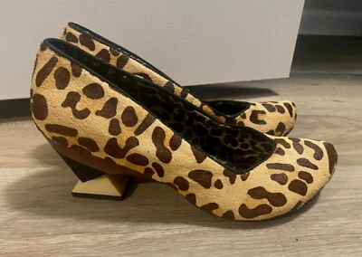Irregular choice leopard cowhide heels US 10/41 - Image 1 of 4