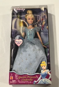 Mattel Disney Princess Sparkle Princess Cinderella Puppe 2004 Box beschädigt - Bild 1 von 13