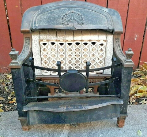 Antique Vintage Ray-Glo Gas Heater Ceramic Bricks adapt- Fireplace Grate insert Cover